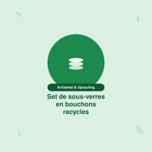 Set de sous-verres en bouchons recyclés